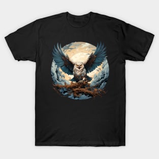 Owl In Flight Northern Owl T-Shirt